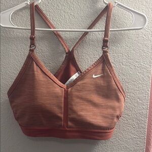 Nike sports bra and leggings rust color